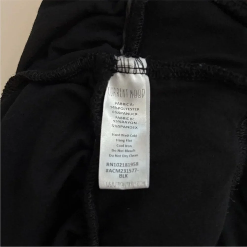 Current Mood Smocked Mesh Mini Dress Black Size Medium Grunge Goth Fairy Witchy - Picture 7 of 8